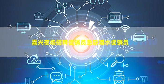 嘉兴夜场招聘促销员急缺酒水促销员